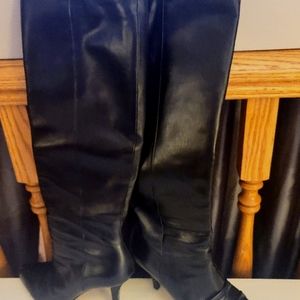 Vero Cuoio Black Leather Italy Tall Zip Up
